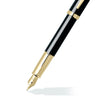 Sheaffer 100 Black Lacquer with Gold Tone Medium Nib Fountain Pen SE0932253