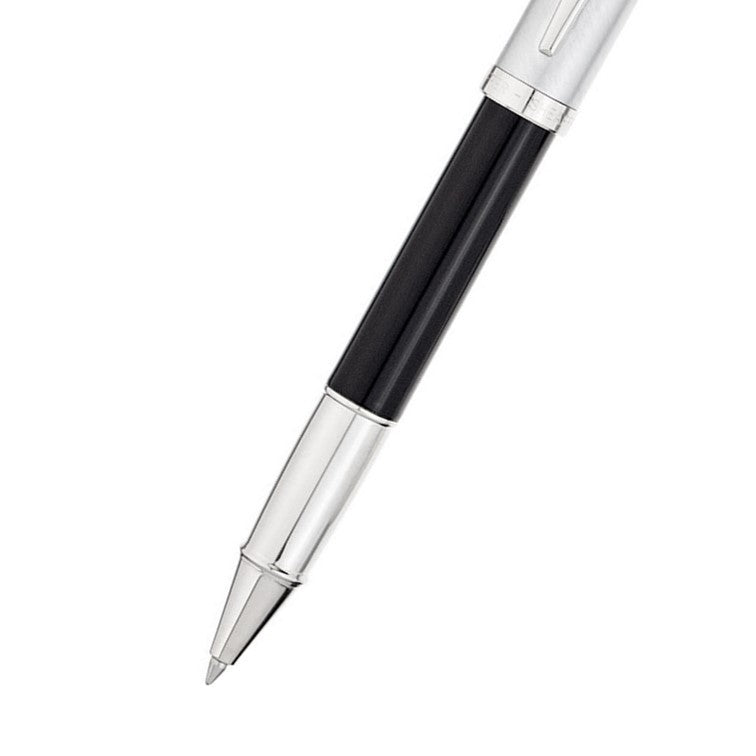 Sheaffer 100 Brushed Chrome/Black Lacquer Rollerball Pen SE1931351-30