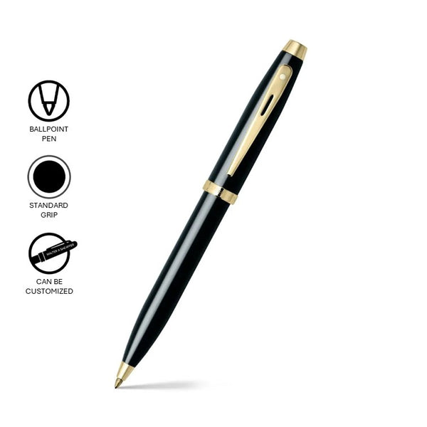 Sheaffer 100 Black Lacquer with Gold Tone Ballpoint Pen SE2932251