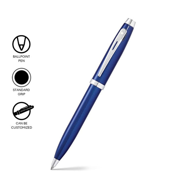 Sheaffer 100 Glossy Blue Lacquer Ballpoint Pen SE2933951-30